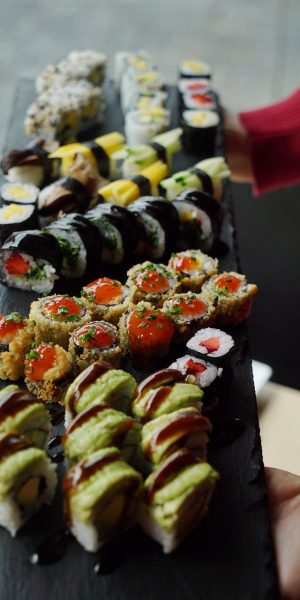 sushi, vegan, fresh